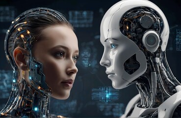 AI Learning and Artificial Intelligence Concept. Business, modern technology, internet and networking concept.