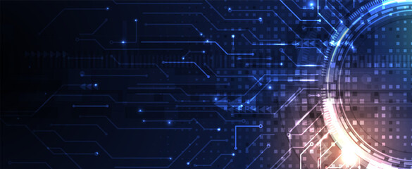 Aufkleber - Abstract Technology Digital Circles of Particles. Futuristic Background. Big Data Visualization. Cyber Concept.