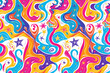 Psychedelic Swirls and Stars, Colorful Groove