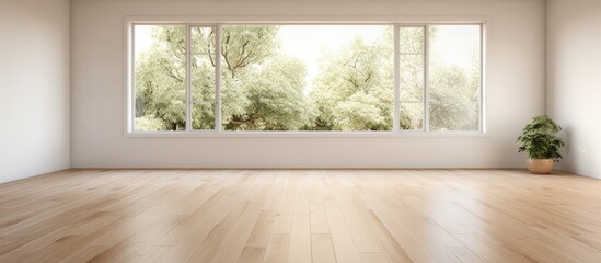 Poster - Empty room with a window and plant