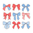 Draw coquette bow 4th of july Solf girl Independence day