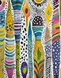 african pattern, wall art card