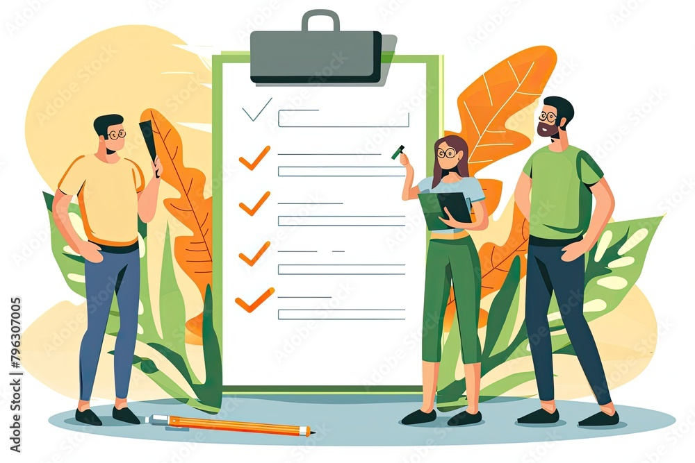 Work Request Cartoon Cartoon Illustration Job seekers complete the necessary paperwork and ...