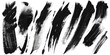 Abstract black and white paint strokes on a white background. Suitable for artistic projects