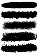 collection of grunge black brush strokes 