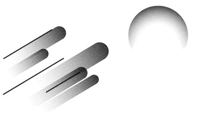 Poster - Design elements with points in the style of pointillism. Abstract landing page.