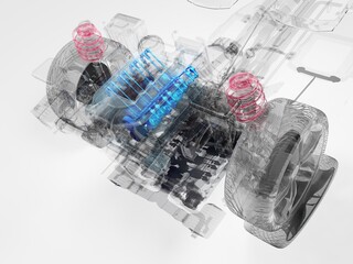Poster - Transparent model cars.