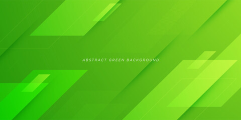 Wall Mural - Abstract green overlap background. Overlap template vector with overlay lines and shapes. Colorful green background with smooth pattern design. Eps10 vector
