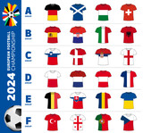 Fototapeta Panele - 2024 European Football Championship groups