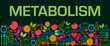 Metabolism Health Symbols Green Colorful Texture Bottom 