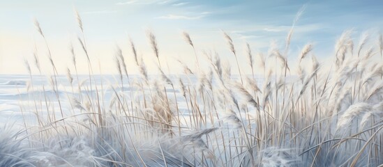 Field landscape with sky background