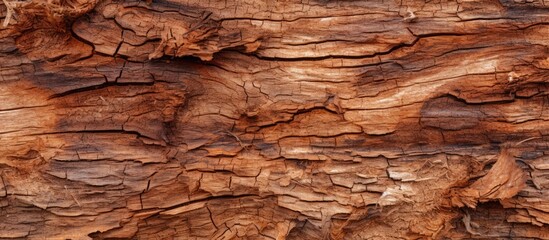 Rough tree trunk surface close up