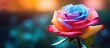 Colorful rose background blur