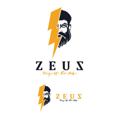 Zeus logo design vector illustration. suitable for any business, gaming brand and brand company