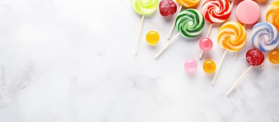 Poster - Different colorful lollipops on sticks
