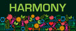 Harmony Health Symbols Green Colorful Texture Bottom 