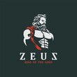 Zeus logo design vector illustration. suitable for any business, gaming brand and brand company