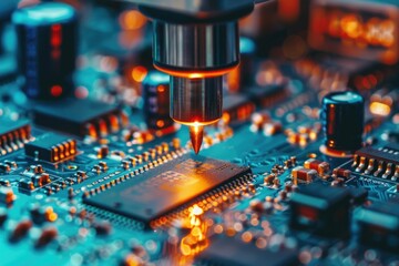 Poster - Precision machinery manufacturing microchip