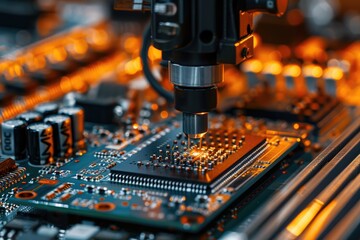 Poster - Precision machinery manufacturing microchip