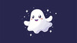 Cute ghost spook with scaring spooky face expression.