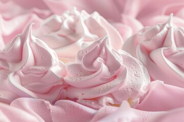 Sticker - Close up of pink frosting on a cake. Suitable for bakery or dessert concepts