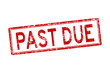 © Karen Roach - Past Due stamp isolated on white