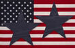  US flag with stars and stripes and blue stars