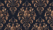 Damask seamless pattern element. Classic luxury onramp