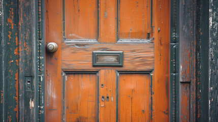 Sticker - old wooden door