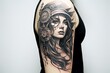 Woman With Clock Tattoo on Her Arm