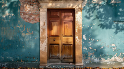 Canvas Print - old door in the old town