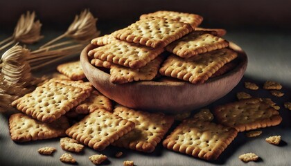 Wall Mural - crackers isolated on white