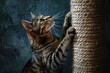 © stardadw007 - Vivid imagery of cats using scratching posts or various surfaces, a testament to their natural instinct to maintain their claws