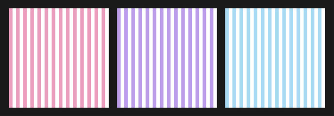Seamless striped pattern for trendy pajamas, napkins, wallpapers, wraps. Striped background in light blue, pink, purple and white. Simple Thin line in minimalist style