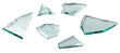 © RM Graphics - Set pieces broken glass isolated on white background, with clipping path