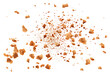 © RM Graphics - Pile cake crumbs, cookie flying isolated on white, clipping path
