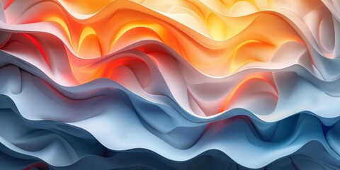 Wall Mural - a colorful wave with a blue and white stripe