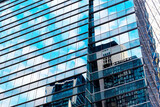 Fototapeta Perspektywa 3d - Beautiful modern building architecture. Minimalistic design