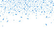 Blue confetti isolated on white background. Festive confetti decoration element. Vector illustration