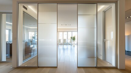 Glass Partition Doors Transparent sliding doors between rooms