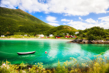 Wall Mural - Bostranda in Bovika on the Beautiful Norwegian Island of Senja