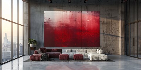 Gleam gradient abstract design showcased across three panels for a trendsetting wall feature