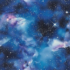 Wall Mural - starry nebula sky: abstract cosmic artwork