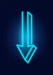 Fashion arrow, pointer, neon sign. Night bright signboard, Glowing light. Summer logo, emblem for Club or bar concept