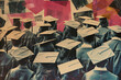 graduate hats , vintage style