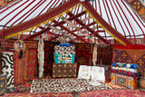 Fototapeta Przestrzenne - Kazakh yurt in the museum of Astana. Kazakhstan.
