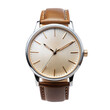 © DesignVectX - Classic watch with brown leather strap
