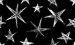 Hand drawn seamless pattern with stars. Star background design