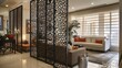 Use decorative screens or room dividers to define separate areas within a room.