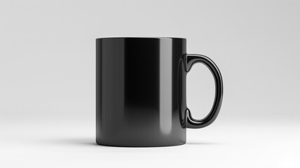 black coffee cup on white background